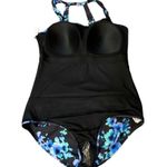 Swimsuits for All One Piece Sarong Swimsuit Womens 20 NEW Defects Floral Blue Size undefined Photo 3