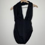Norma Kamali Norma Kalama Halter Low Back Mio Swim One Piece Womens New Black XL Photo 3