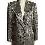 EUC Courteney Blazer, Green Gold Metallic Size 8 Photo 0