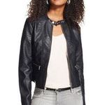 Target Black Faux Leather Jacket Photo 0