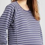 Isabel Maternity  by Ingrid & Isabel Striped Crewneck Sweatshirt Photo 0
