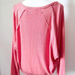 Free People We The Free Pink Waffle Knit  Photo 8