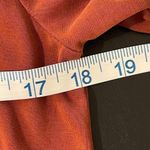 Green Envelope Women’s Button Down Top Blouse Tie Knot Hem V Neck Brown Small Photo 6