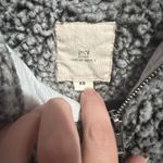 Thread + Supply Sherpa Color Block Quarter Zip Sweater Oversized XS Gray Photo 3