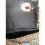 Coach Crossbody Turnlock Leather Bag Metallic Rose Gold Chain Quiet Luxury Photo 4