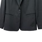 Everlane Womens Black 100% Wool One Button Blazer Size 10 Fully Lined Jacket Photo 6