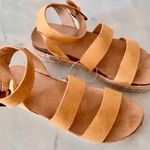Gold Espadrille Sandals, Size 7 Photo 0