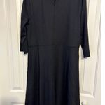 Girl With Curves Black Dress With White Peter Pan Collar 3/4 Sleeves Knee Photo 4