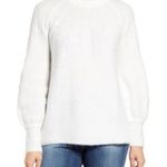 Caslon  Rib Yoke Plush Long Blouson Sleeve Knit Photo 0