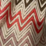 Windsor Boho Layered One Sleeve Boho Aztec Dress Pink/CreamWhite Cold Shoulder sz Small Photo 11