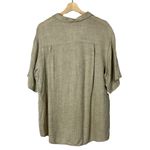CP Shades Light Brown Flax Blend Short Sleeve Button Down M Photo 1