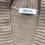 Storets Lyla Oversized Knit Sweater Vest Beige Tan Brown Photo 4