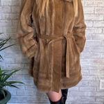 Vintage Faux Fur Coat Brown Photo 0