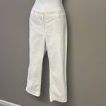 White House | Black Market Cream “Perfect Form” Straight Crop Pants- Size 12 Photo 1