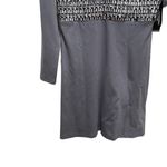 Venus  Plunging Embellished Jeweled Dress Long Sleeve Grey Size 4 New Photo 2