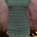 Olivaceous Striped Tube Top Yellow/Green/Blue/White M Photo 4