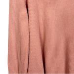 Madewell  Cotton Blend Pink Waffle Knit Pullover Sweatshirt Tee S Photo 3