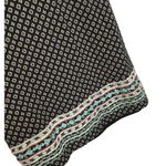 THML Faye Boho A Line Embroidered Halter V Neck Geometric Dress Navy L Photo 7