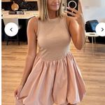 Strut & Bolt NWT  knit contrast balloon poplin mini dress. Photo 4