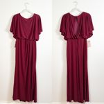 Anthropologie NWT BHLDN Lena Bridesmaid Formal Dress Maroon Size 10 Photo 1