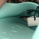 Gucci  Horsebit Flatform Sandal Teal Cyan Photo 8