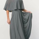 Baltic Born Dusty Blue Sonia Off Shoulder Maxi Dress Photo 0