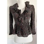 Madewell  • Silk Ruffle-Hem Wrap Top in Starry Night Photo 80