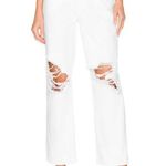 Good American Good 90s Duster Natural Fray High Rise Jeans in White 4/27 Photo 0