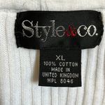 Style & Co FINAL MARKDOWN . Classic White Knit Sweater XL Photo 1