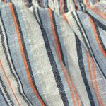 SheIn Smocked Tiered Mini Skirt Blue Orange White Stripe Size S Small Photo 3