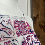 Crown & Ivy Crown Ivy Cotton Stretch Multi Colored White Eyelet Trim Sheath Dress Sz 12 Photo 12