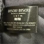 Bisou Bisou Swim Skirt Gray  Brief Attached Side Ruched Swimwear Medium Photo 3