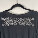 Bethany Mota Romper Shorts Womens Size XS Gauze Black Embroidered Faux Wrap Boho Photo 4