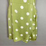 Lulus NWT  Halter Mini Dress The Best Spot Green‎ Polka Dot Satin Medium Backless Photo 8