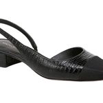 Veronica Beard Cecile Leather Cap Toe Slingback Pumps Black Size 8M Photo 0