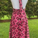 Milly NWT  Of New York Cerise Silk Halter Maxi Dress Photo 2