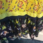 Tanya Taylor silk size 12 Vibrant Yellow navy Floral Dress Photo 5