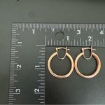 STS KARIS Basket Weave Knot Design Rose Gold Plated Hoop Earrings 10g. Pink Photo 9