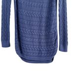 Ralph Lauren Lauren  Cable Knit Long Sleeve Sweater Tunic Navy Blue,‎ Large Photo 5
