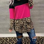 LEOPARD TRIPLE PATCHWORK ROSE COLORBLOCK TOP Size undefined Photo 2
