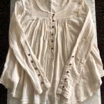 Free People Ivory Long Sleeve Blouse Photo 0