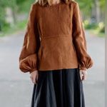 NEW Son De Flor scarlet top XS White Photo 3