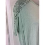 Zenana Premium  Women's Mint Green Lace Sleeve Tunic Top Size S Photo 6