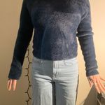 Current Air Teal Reversible Twist Sweater Photo 2