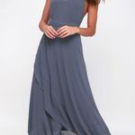 Lulus Wrap of Luxury Denim Blue Convertible High-Low Maxi Dress Size XL 0600S Photo 0