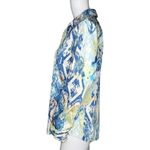 Chico's Shirt Womens Small 0 Multicolor Baroque Pattern Button Up Casual Career Photo 2