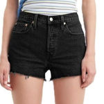 Levi's 501 ORIGINAL FIT HIGH RISE WOMEN'S SHORTS - BLACK, size 33, NWT Photo 0