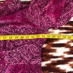 New York & Co. Fairy Whimsygoth Magical Pink paisley mini dress beaded rhinestone wide flare bell sleeves tie back v-neck Size 2X #whimsical #whimsigoth Measurement in pics Photo 4