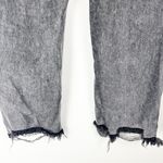 Free People Maggie Black Wash Button Fly Busted Knees Sharkbite Hem Jeans 26 Photo 7