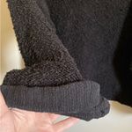 Free People Black Cuddle Up Teddy Knit Oversized Long Sleeve Sweater #Pk Photo 10